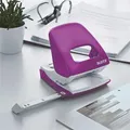 Leitz NeXXt WOW 5008 całkowicie metalowy dziurkacz biurkowy, fioletowy